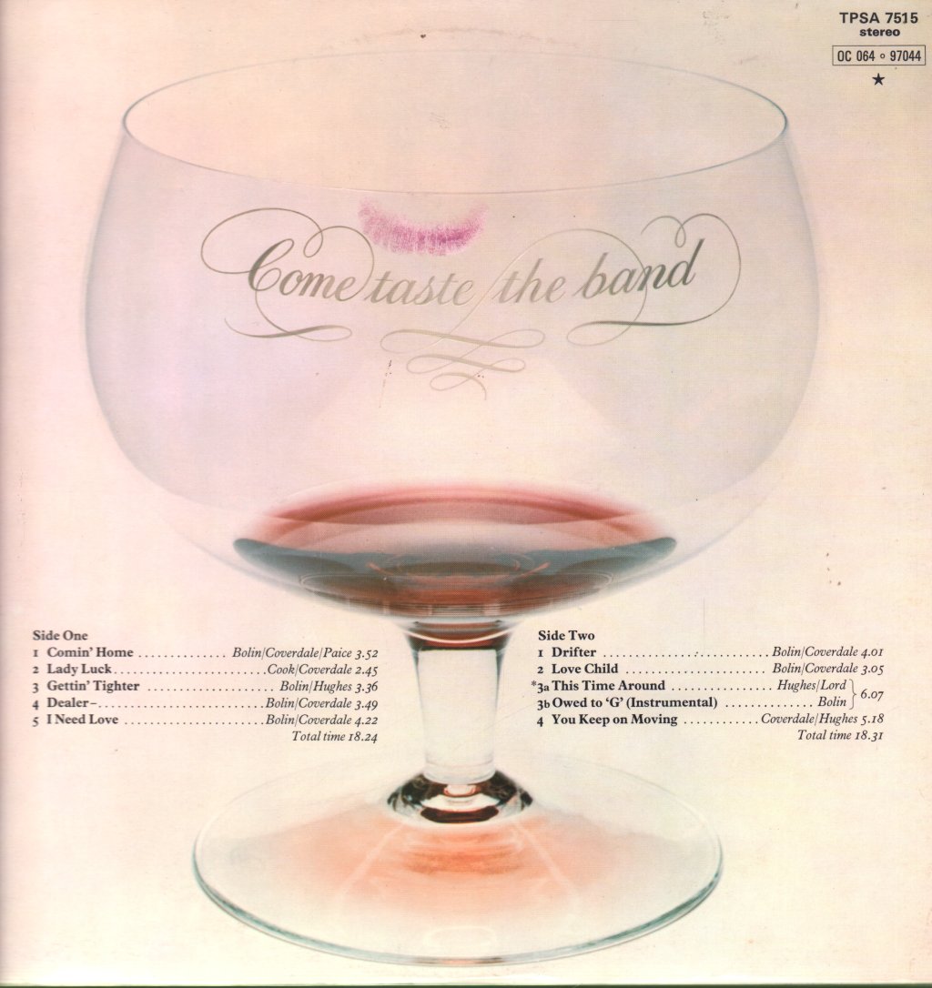 Deep Purple - Come Taste The Band - Lp