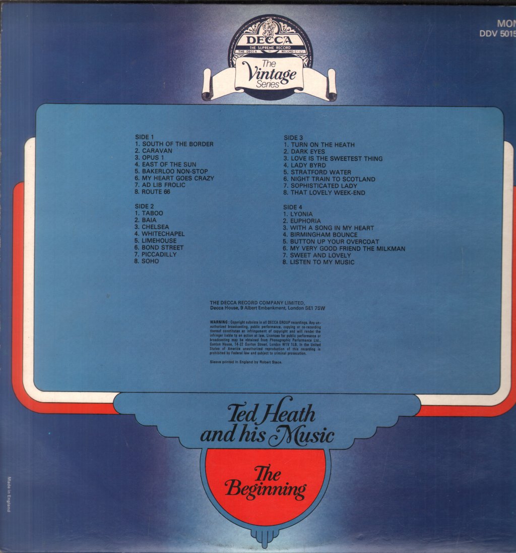 Ted Heath And His Music - Beginning - Double Lp