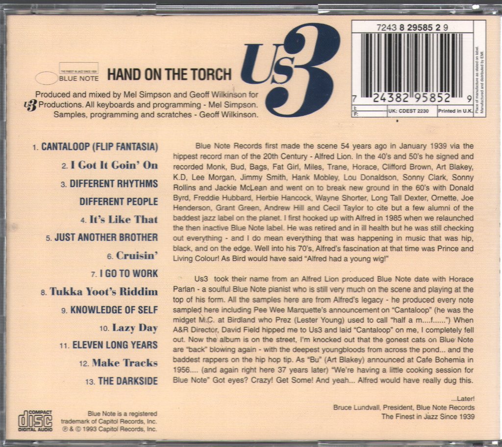 Us3 - Hand On The Torch - Cd