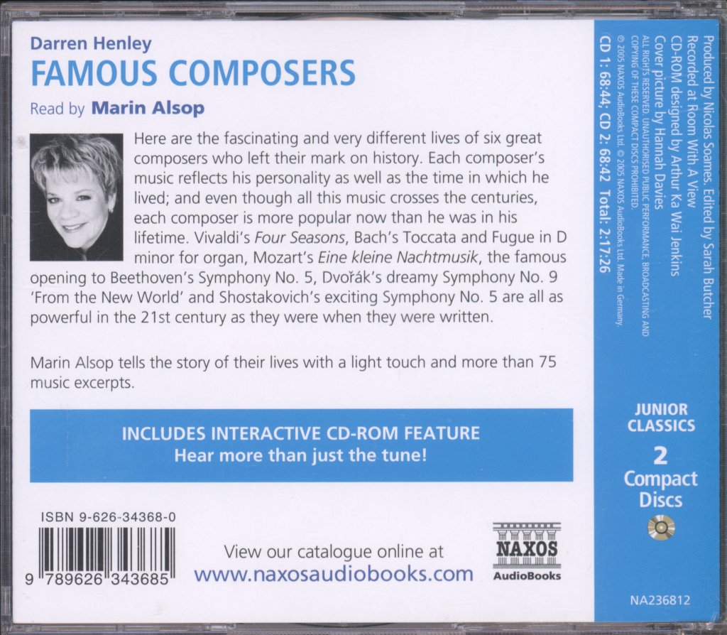 Marin Alsop - Derren Henley Famous Composers - Double Cd