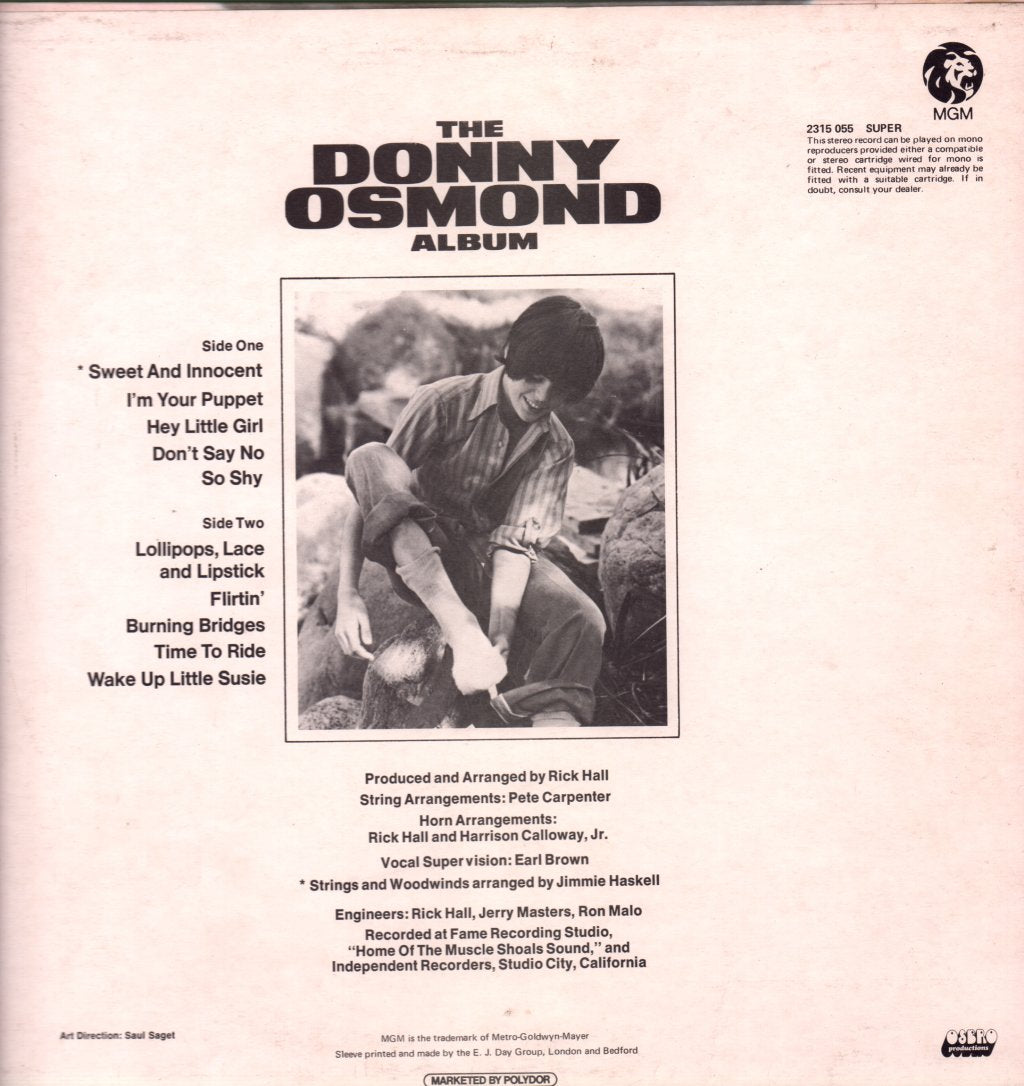 Donny Osmond - Donny Osmond Album - Lp