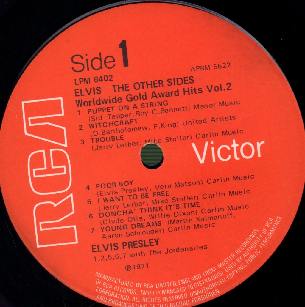 Elvis Presley - Other Sides - Worldwide Gold Award Hits - Vol. 2 - Lp Box Set