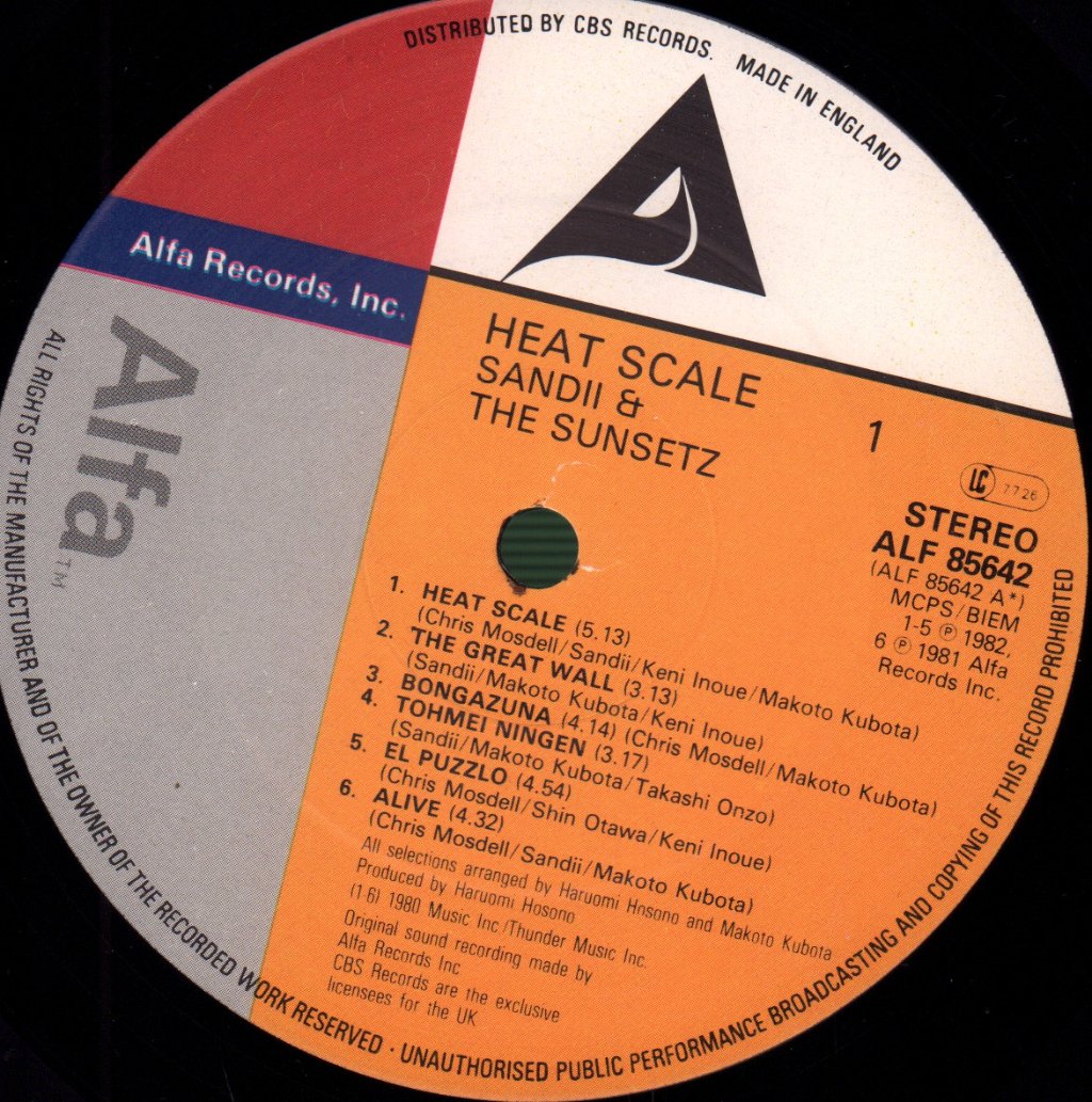 Sandii And The Sunsetz - Heat Scale - Lp