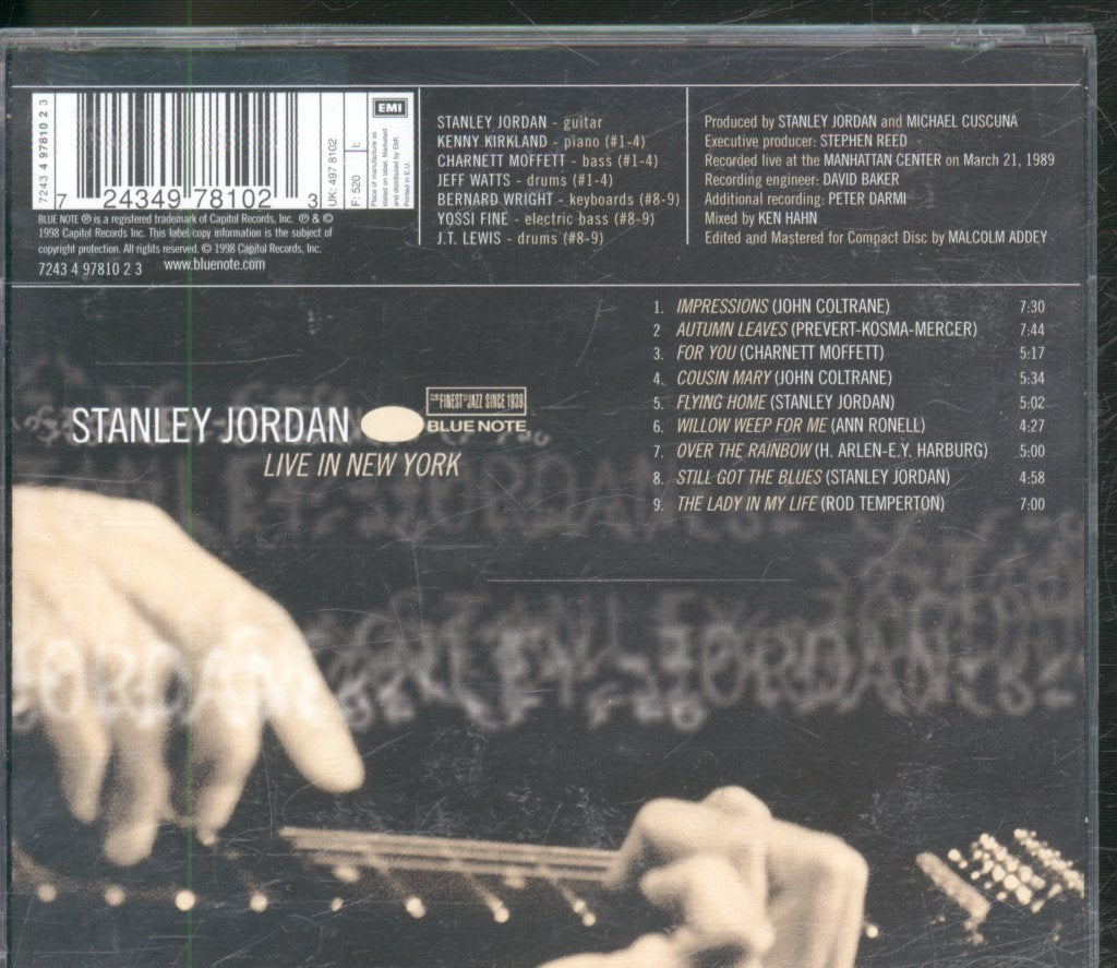Stanley Jordan - Live In New York - Cd