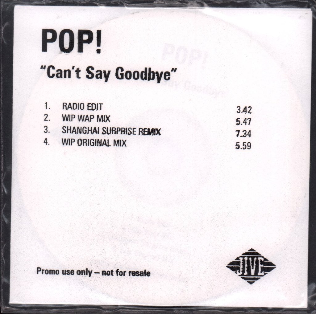 Pop (Pete Waterman Group) - Can't Say Goodbye - Cdr