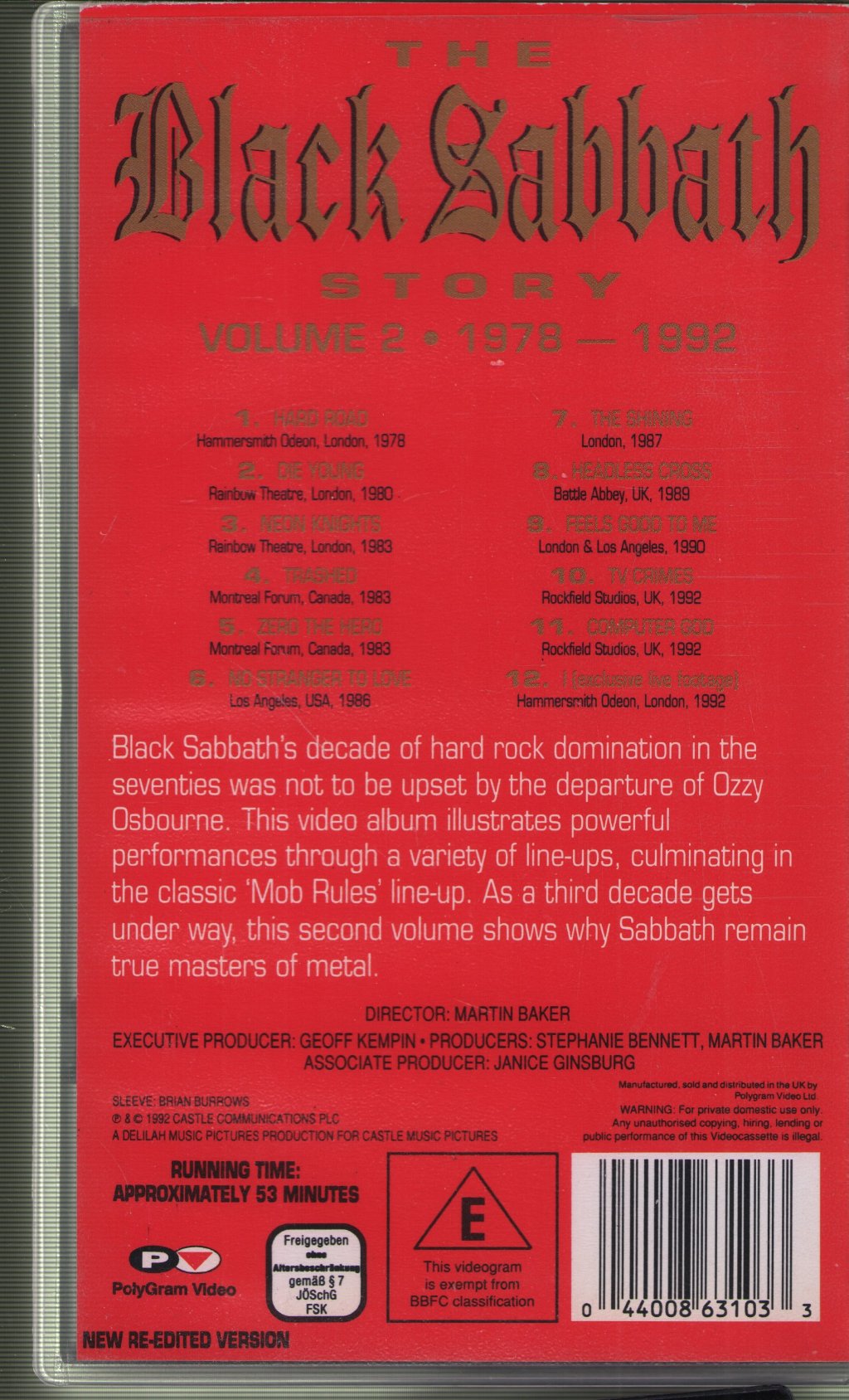 Black Sabbath - Black Sabbath Story Volume 2 - Video