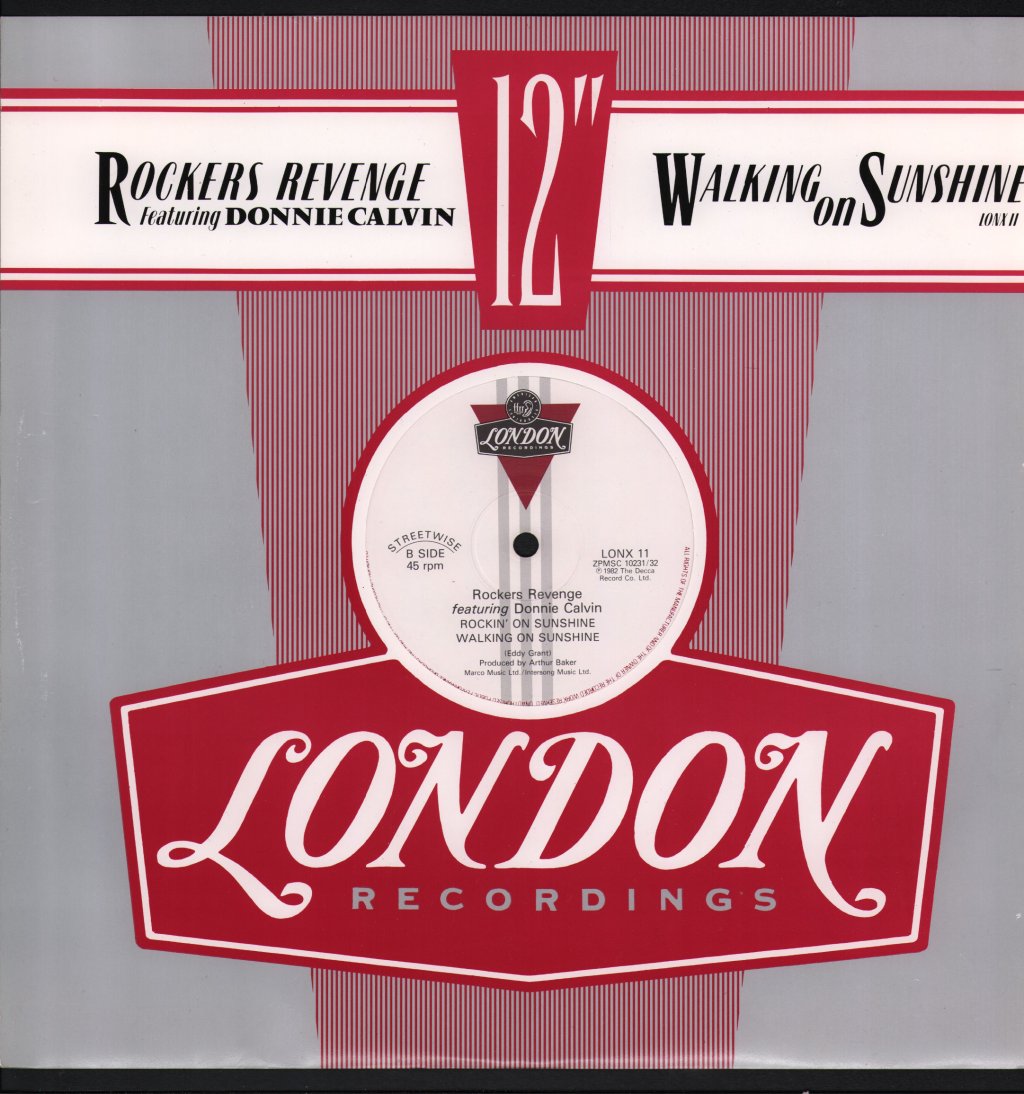 Rockers Revenge Featuring Donnie Calvin - Walking On Sunshine - 12 Inch