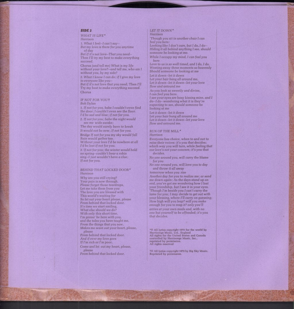 George Harrison - All Things Must Pass - Triple Lp