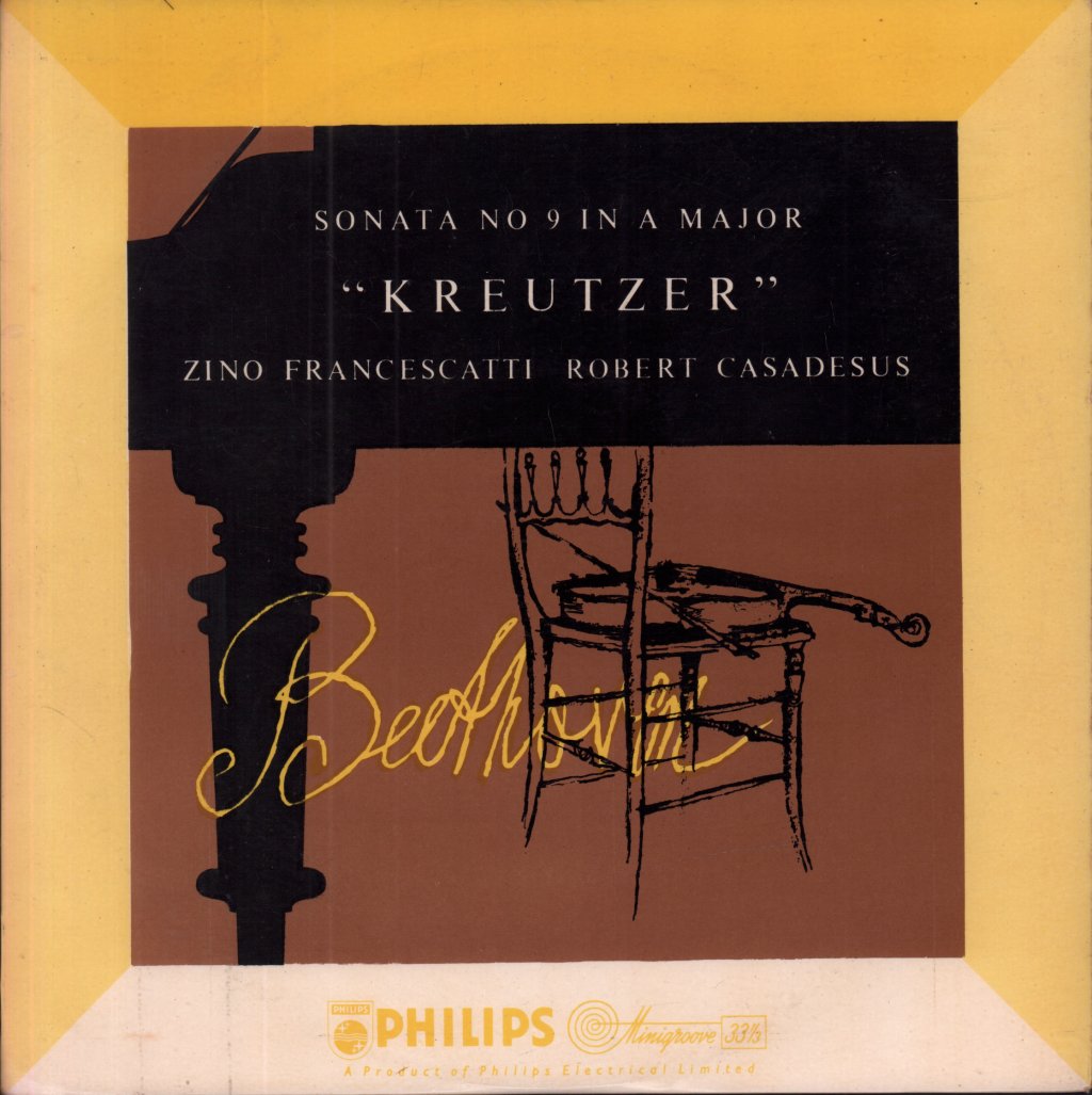 Zino Francescatti / Robert Casadesus - beethoven Kreutzer Sonata No 9 In A Minor - 10 Inch