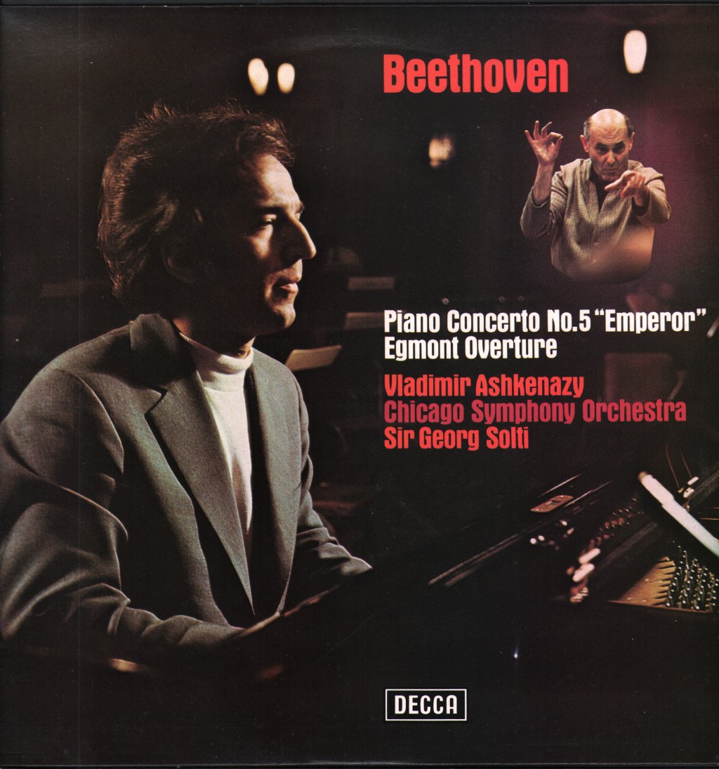 Vladimir Ashkenazy / Georg Solti / Chicago Symphony Orchestra - Beethoven - Piano Concerto No. 5 "Emperor" / Egmont Overture - Lp