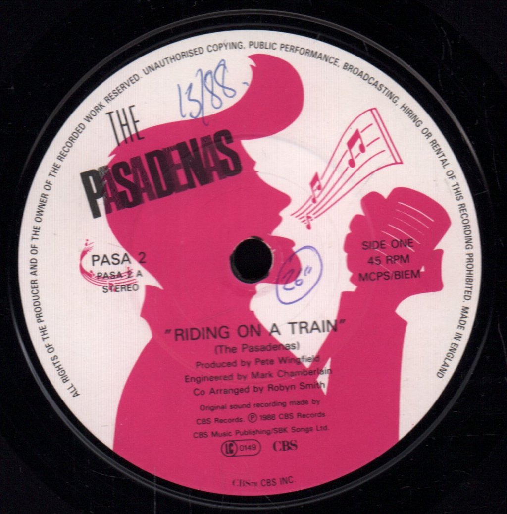 Pasadenas - Riding On A Train - 7 Inch