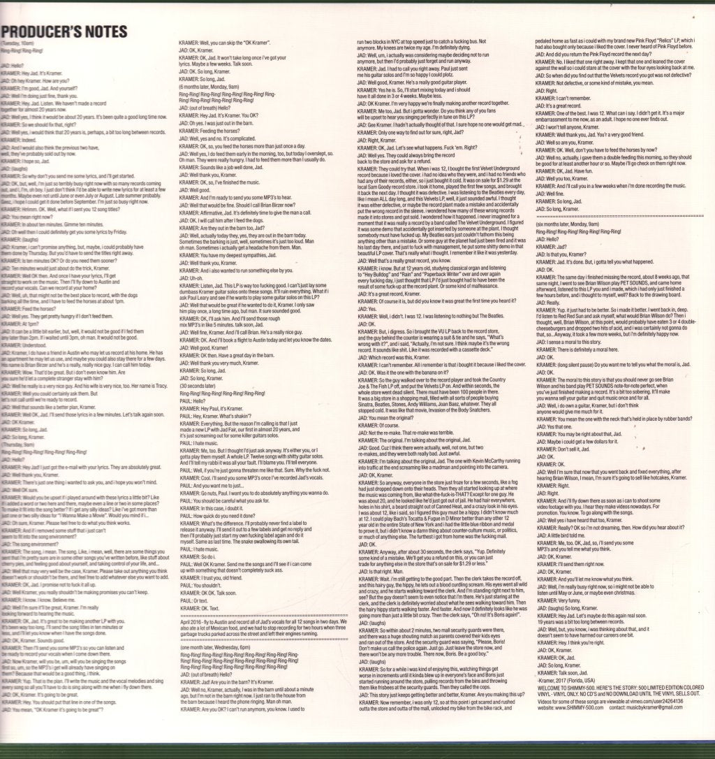 Jad Fair And Kramer - History Of Crying - Lp
