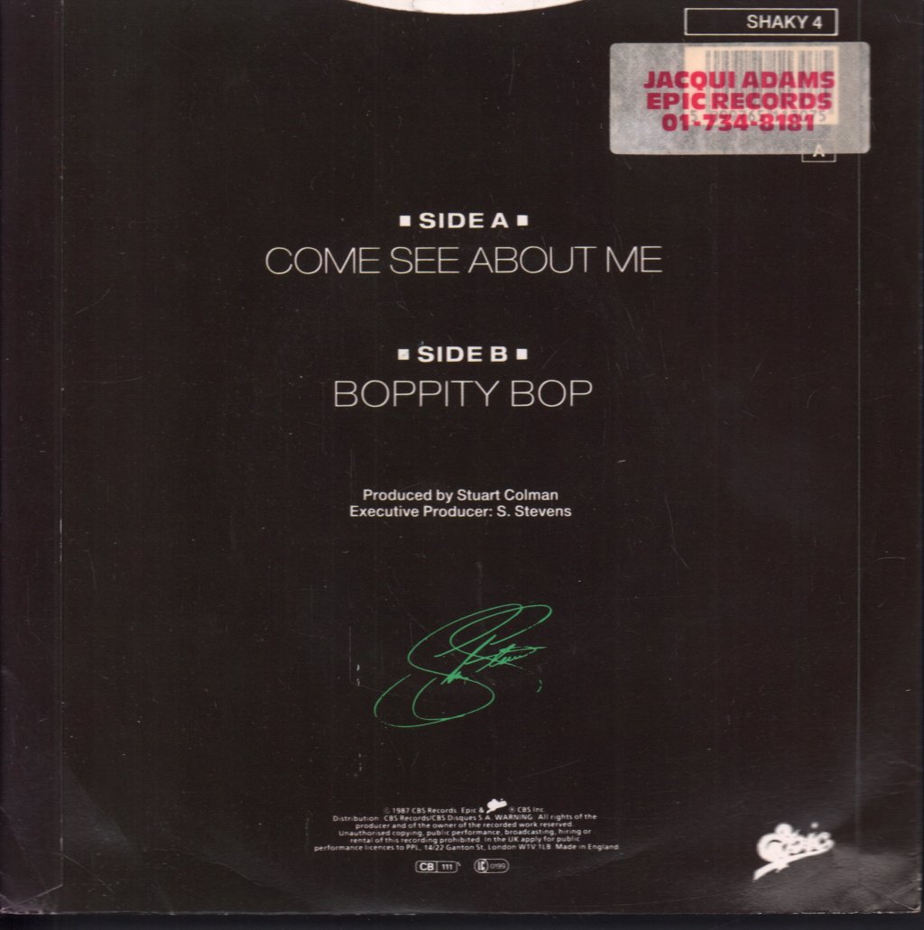 Shakin Stevens - Come See About Me - 7 Inch