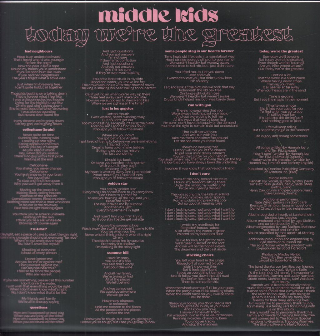 Middle Kids - Today We're The Greatest - Lp
