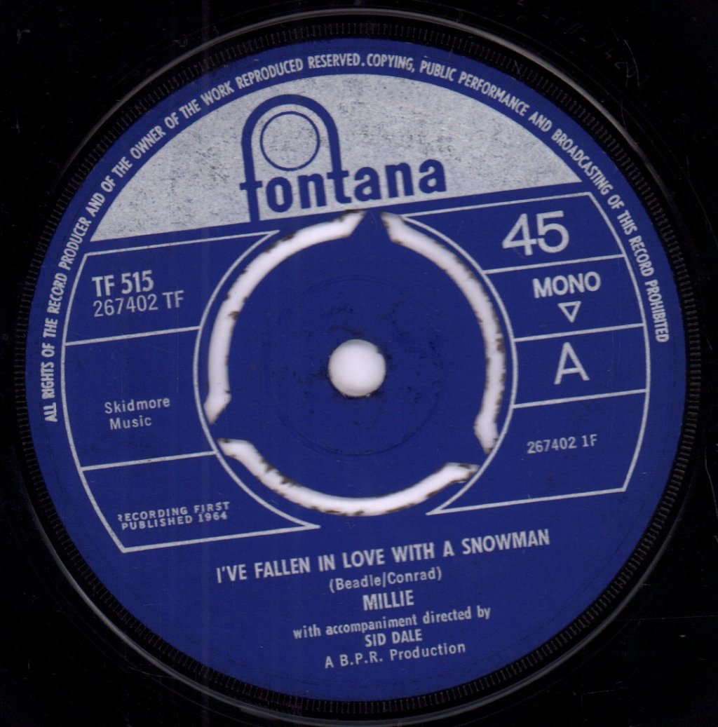Millie - I've Fallen In Love With A Snowman - 7 Inch
