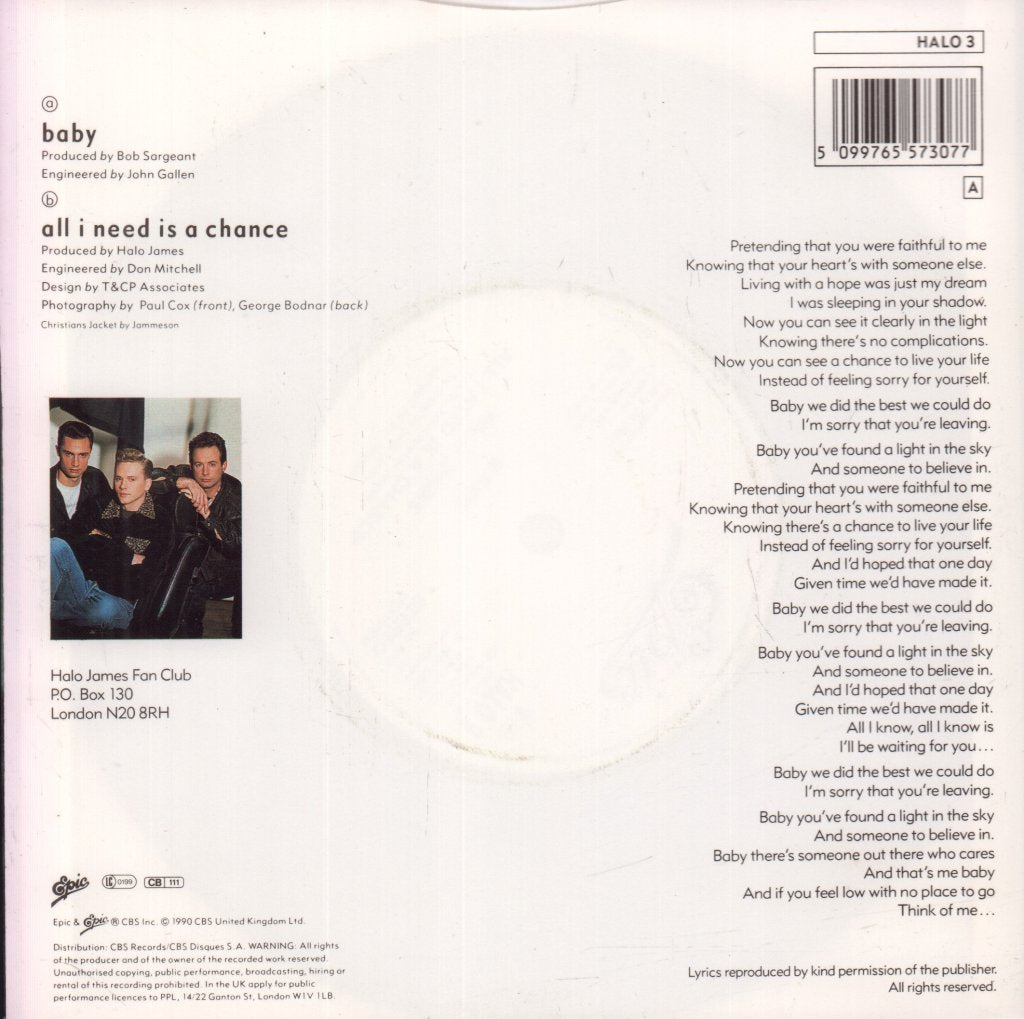 Halo James - Baby - 7 Inch