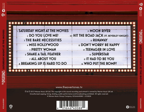 Overtones - Saturday Night At The Movies - Cd
