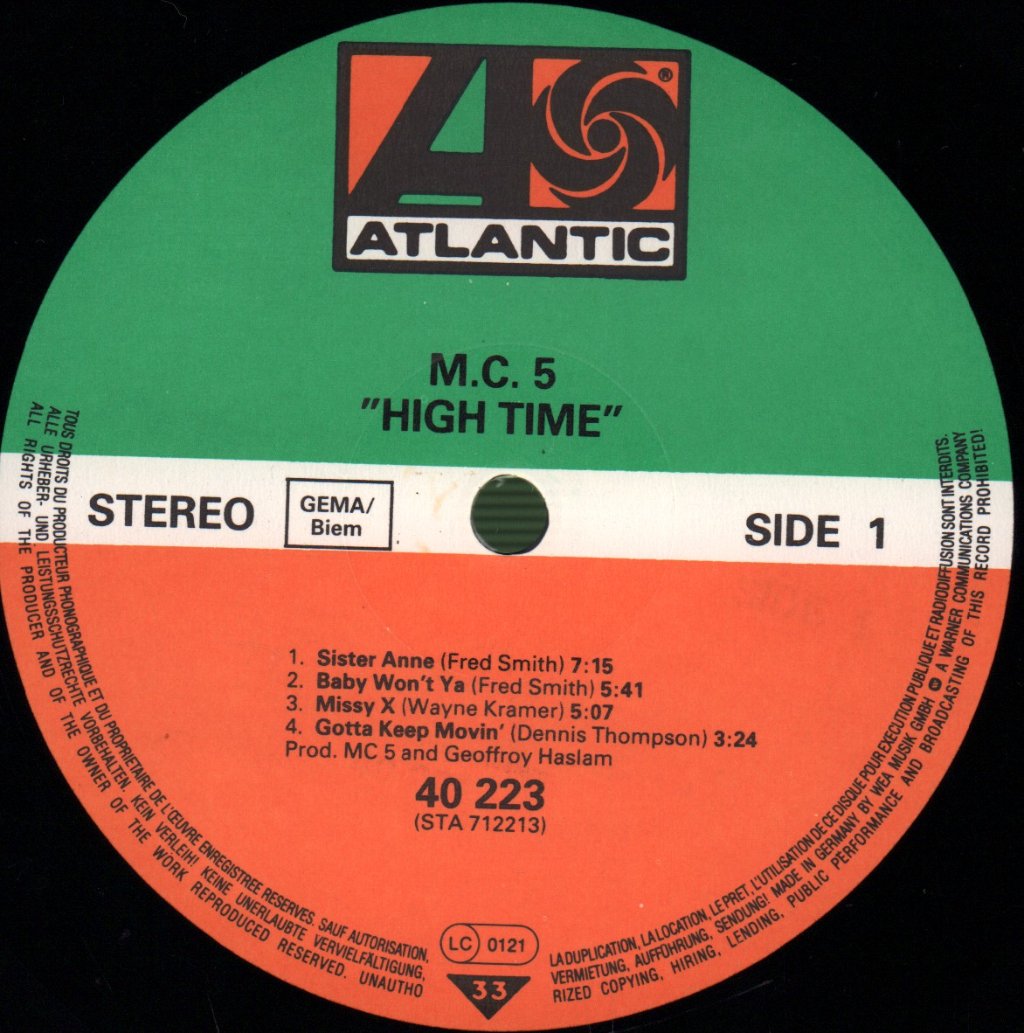 MC5 - High Time - Lp