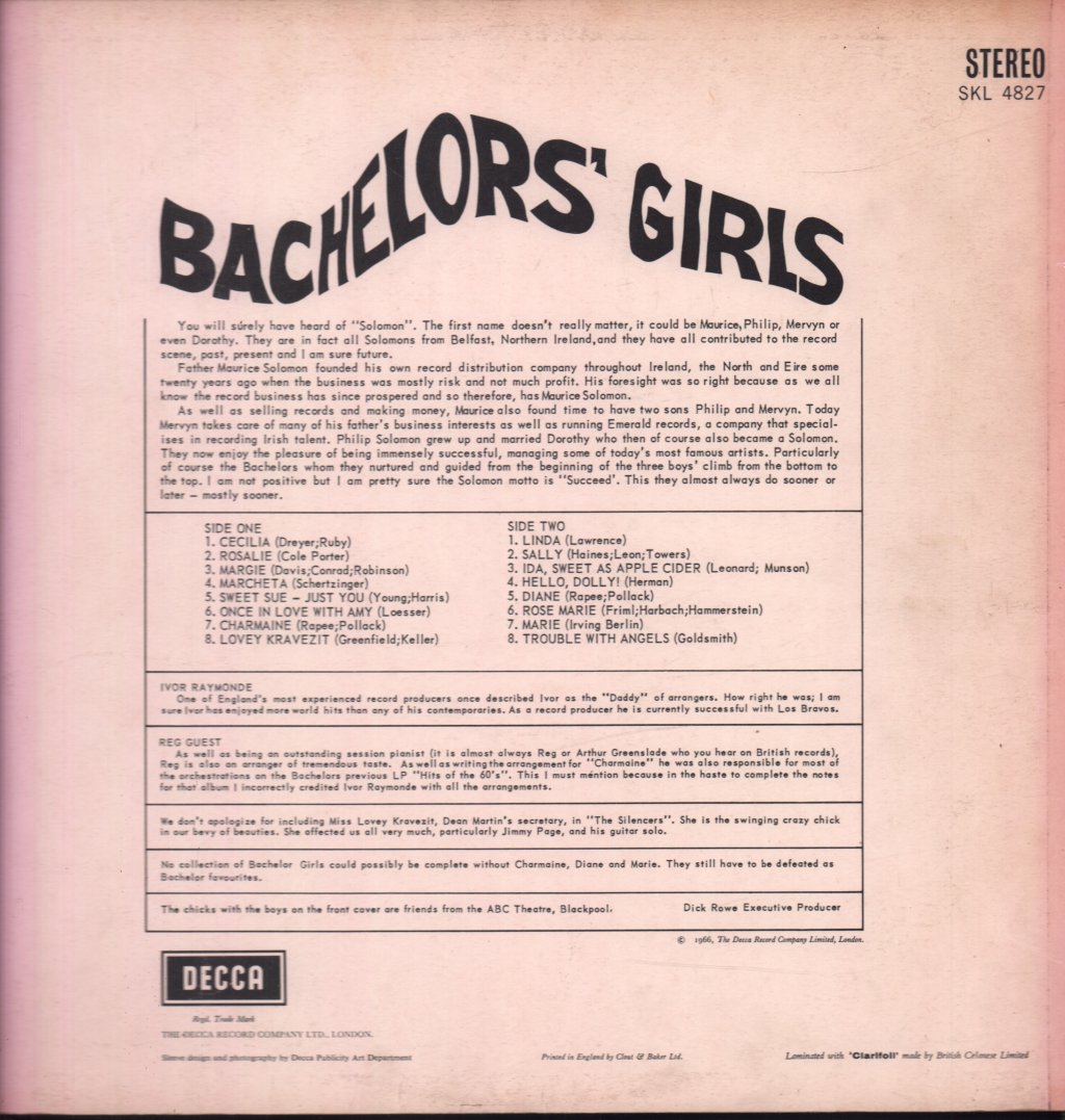 Bachelors - Bachelors' Girls - Lp