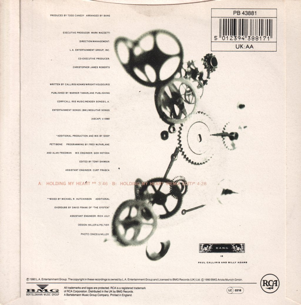 Bang - Holding My Heart - 7 Inch