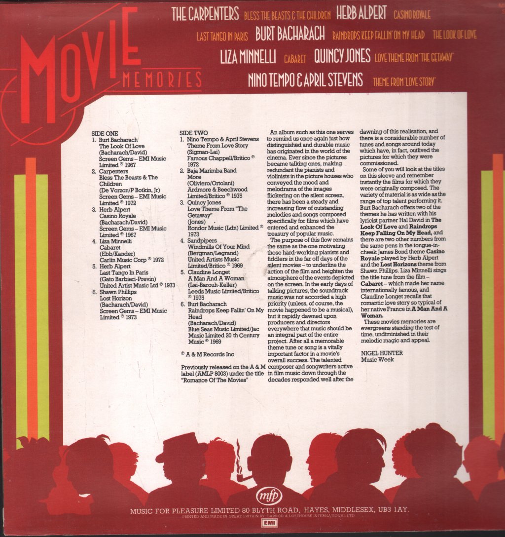 Various Artists - Movie Memories - Lp