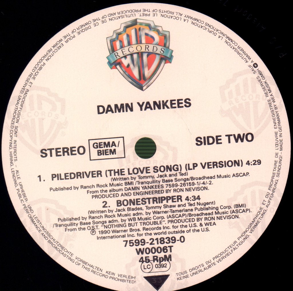 Damn Yankees - High Enough - 12 Inch