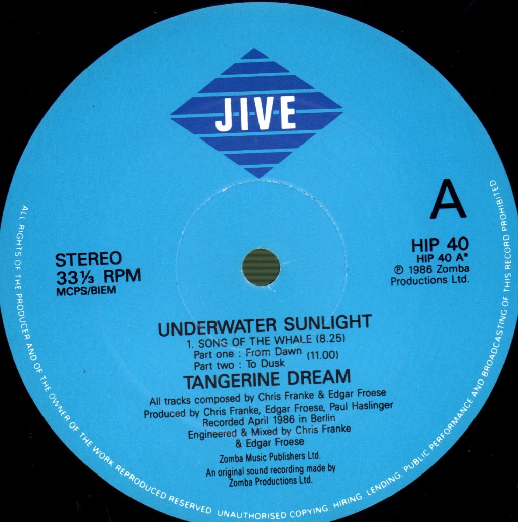 Tangerine Dream - Underwater Sunlight - Lp