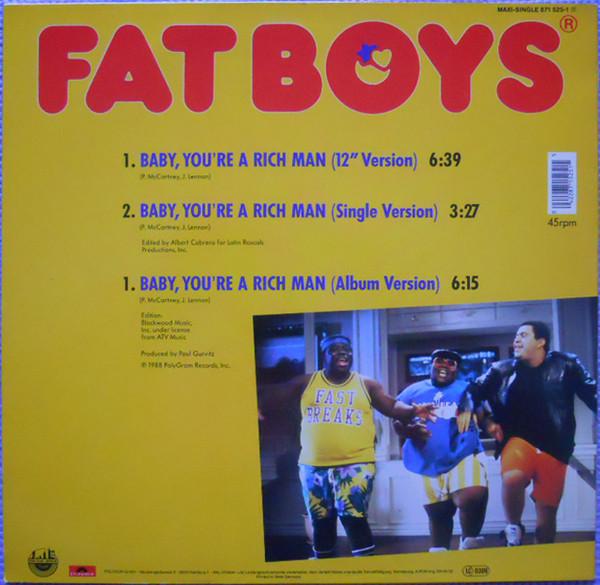 Fat Boys - Baby, You're A Rich Man - 12 Inch