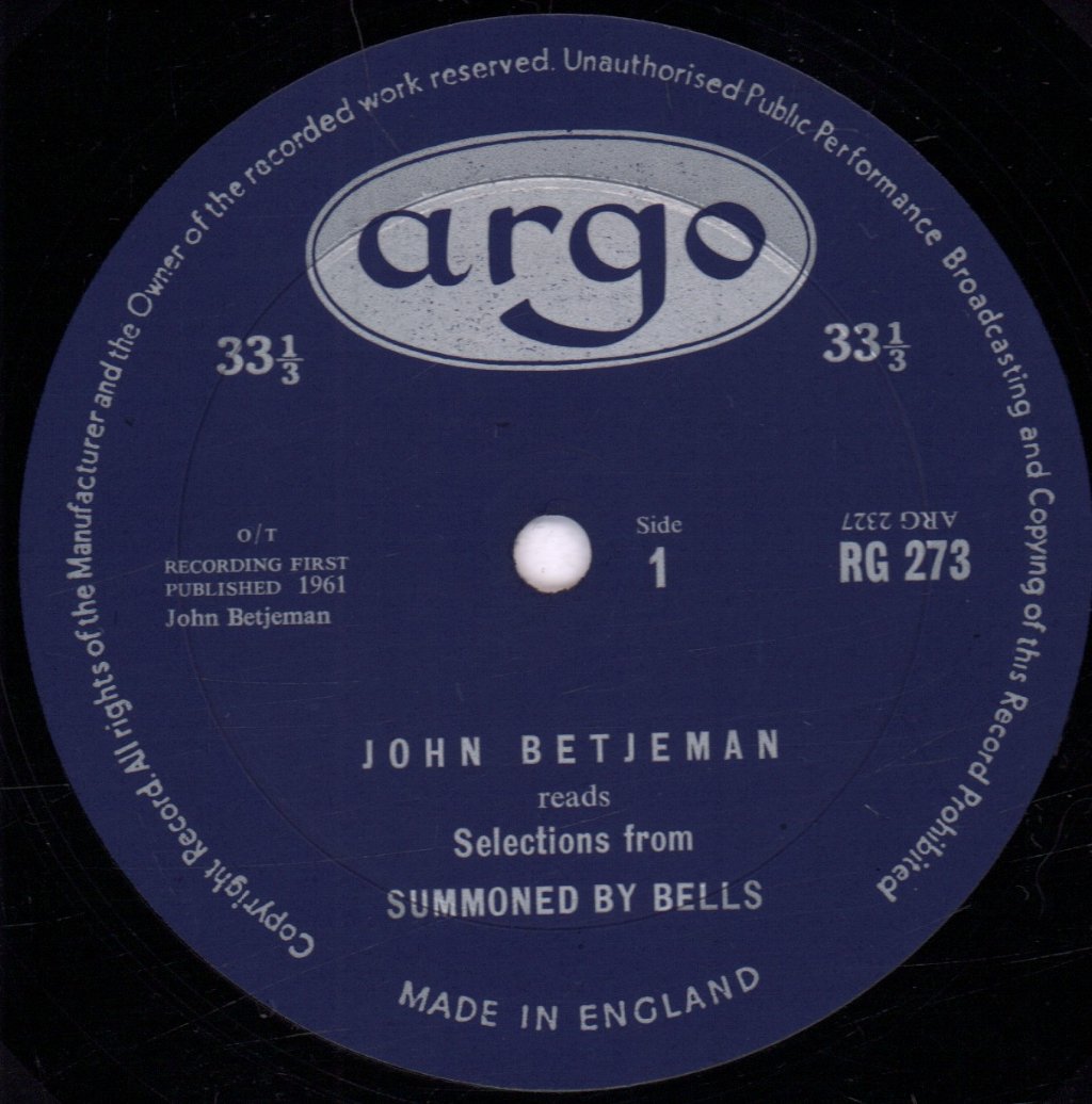 John Betjeman - Summoned By Bells - Lp