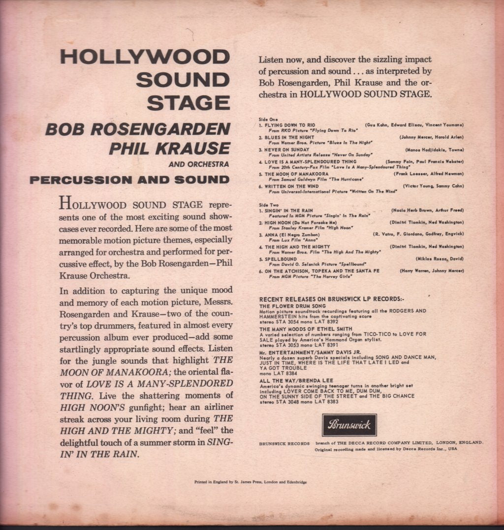 Bob Rosengarden / Phil Krause - Hollywood Sound Stage - Lp