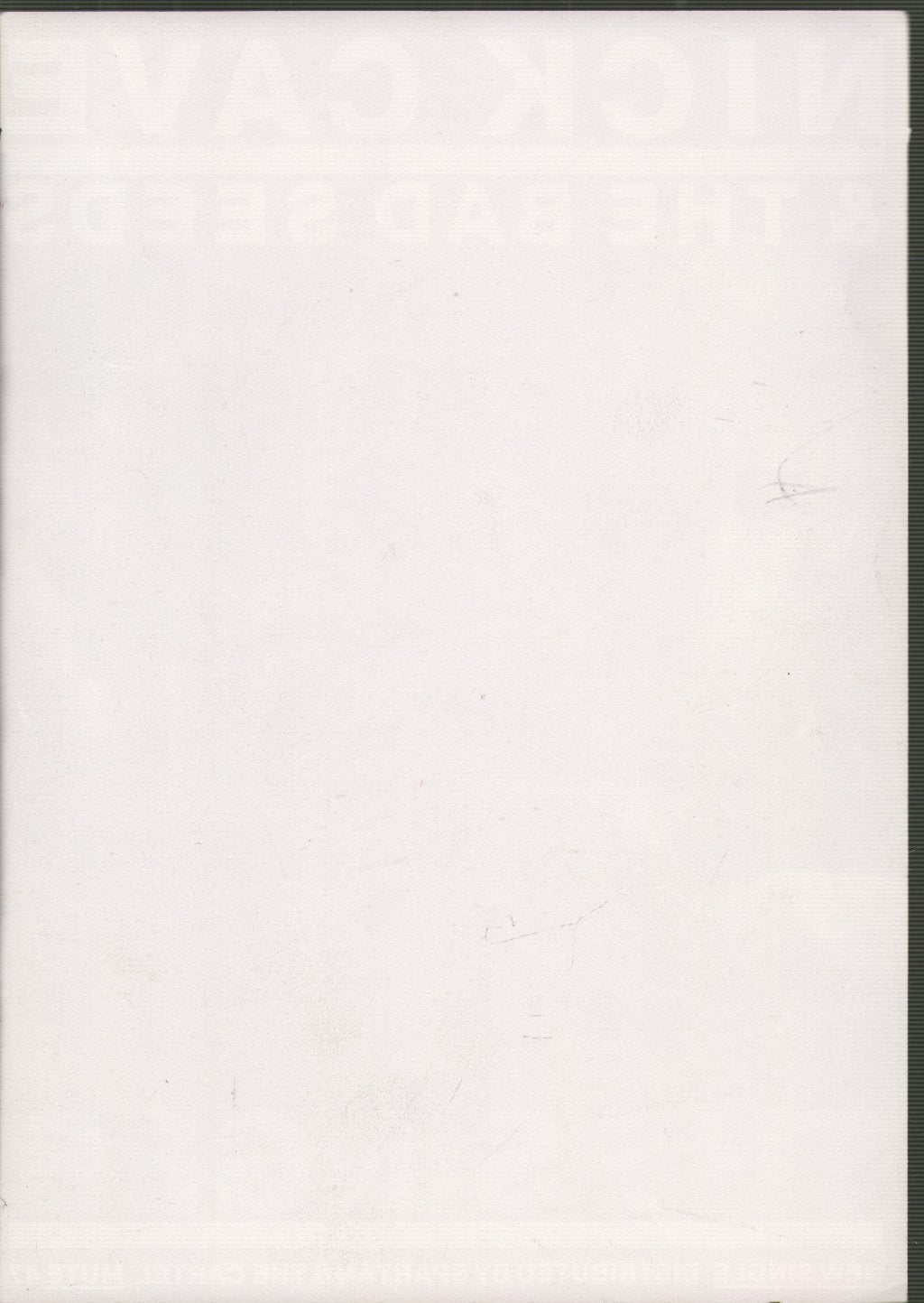 Nick Cave & The Bad Seeds - Singer - Flyer