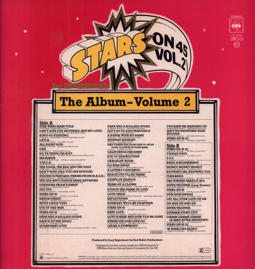 Star Sound - Stars On 45 Vol 2 - Lp