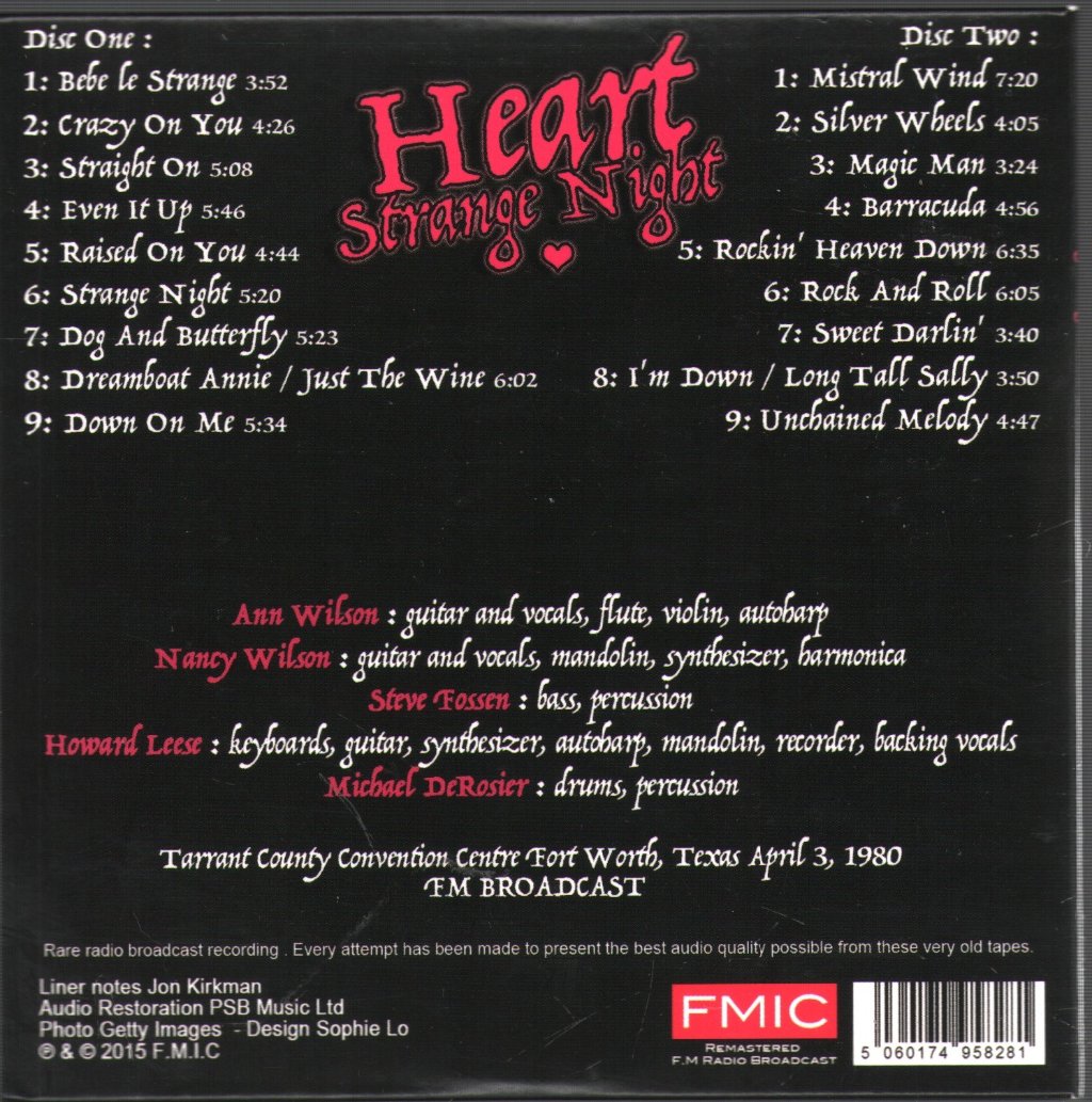 Heart - Strange Night - Double Cd