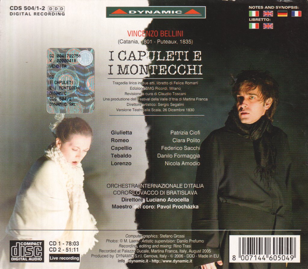 Patrizia Ciofi, Luciano Acocella - Bellini - I Capuleti E I Montecchi - Cd Set