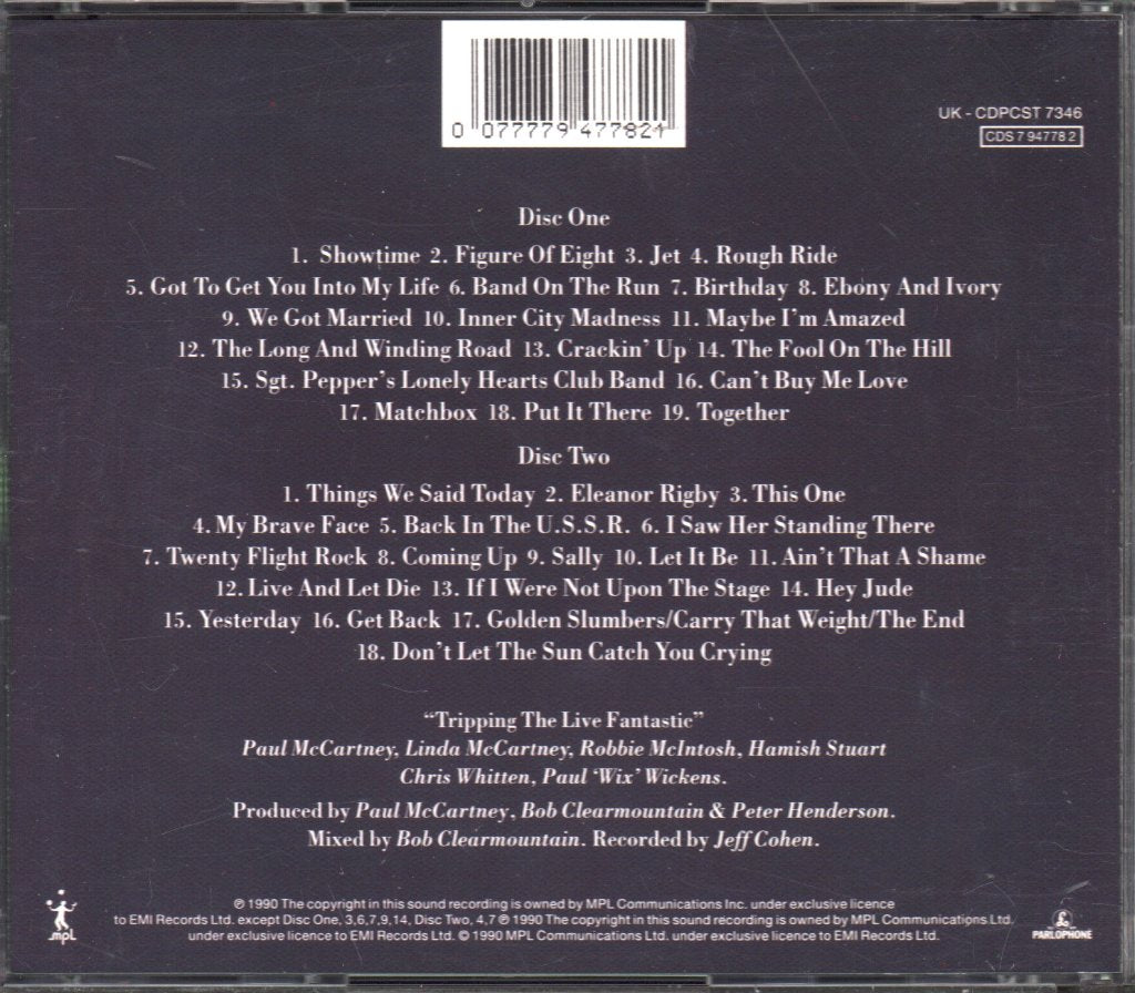 Paul McCartney - Tripping The Live Fantastic - Double Cd