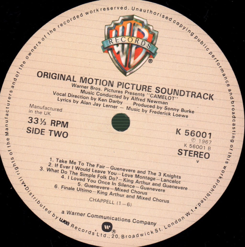 Various Artists - Camelot (Original Motion Picture Sound Track) - Lp