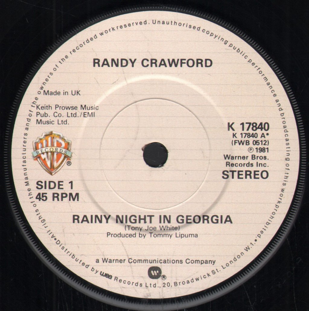Randy Crawford - Rainy Night In Georgia - 7 Inch