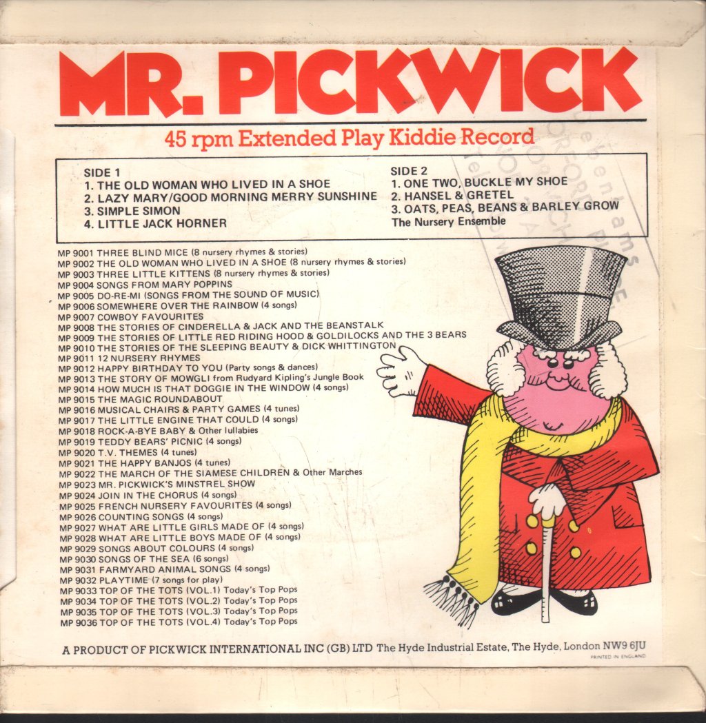 Nursery Ensemble - Old Woman Who Lived In A Shoe - 7 Inch