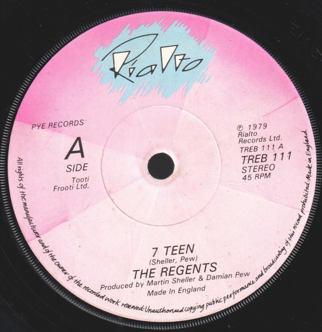Regents (New Wave Group) - 7 Teen - 7 Inch