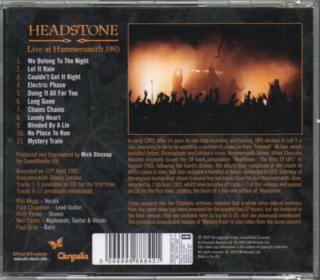 UFO - Headstone: Live At Hammersmith 1983 - Cd