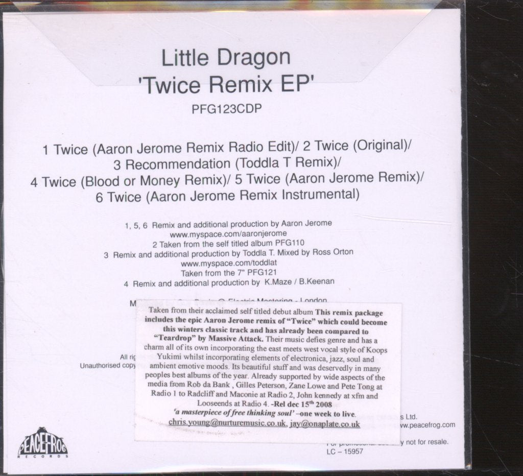 Little Dragon - Twice Remix EP - Cdr