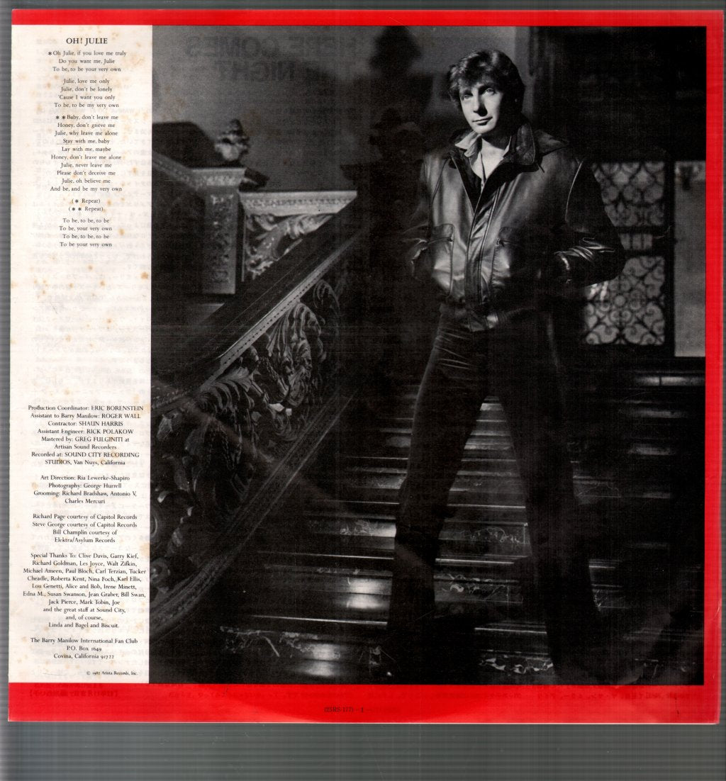 Barry Manilow - Here Comes The Night - Lp