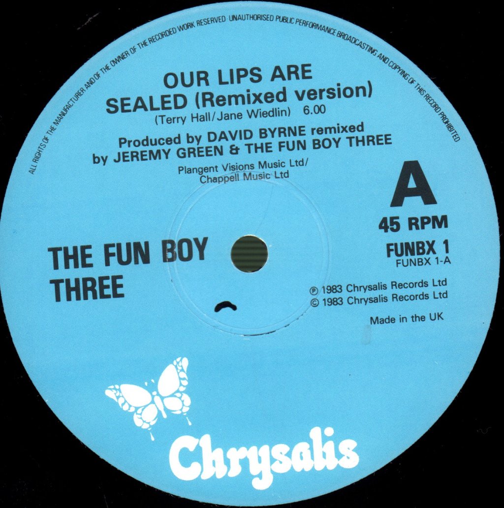 Fun Boy Three - Our Lips Are Sealed - 12 Inch