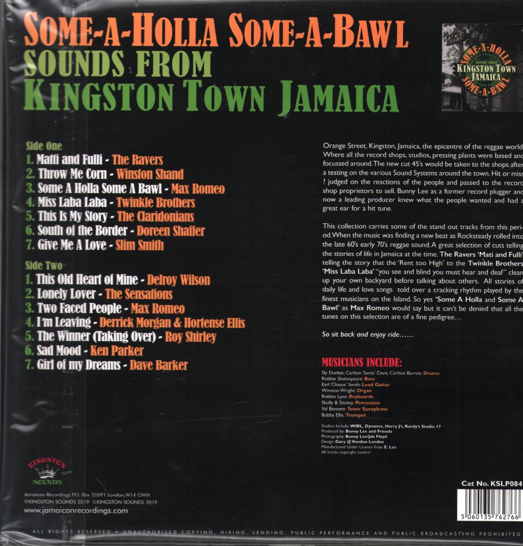 Various Artists - Some-A-Holla Some-A-Bawl Sounds From Kingston Town Jamaica - Lp