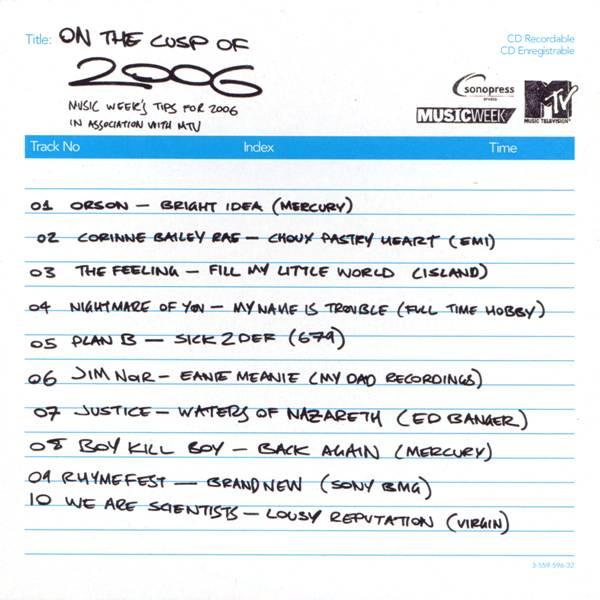 Various Artists - On The Cusp Of 2006 - Cd