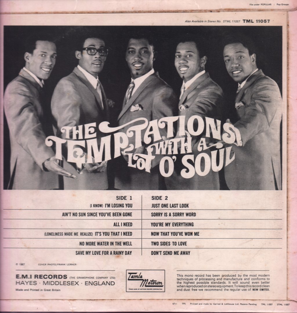 Temptations - With A Lot O' Soul - Lp