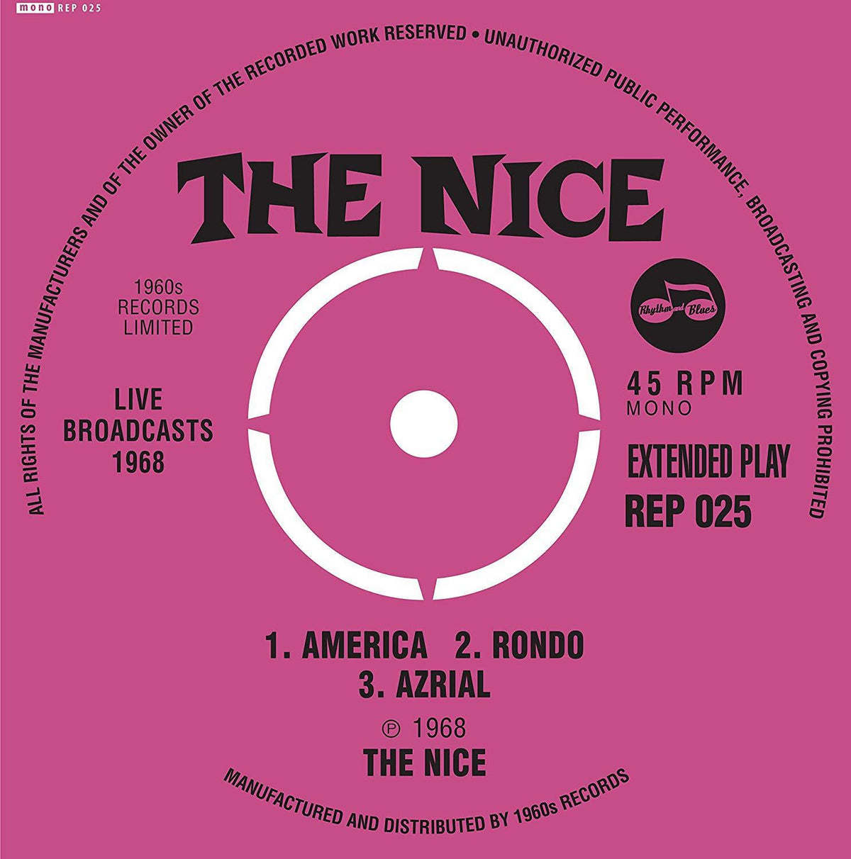 Nice - Live Broadcasts 1968 EP - 7 Inch