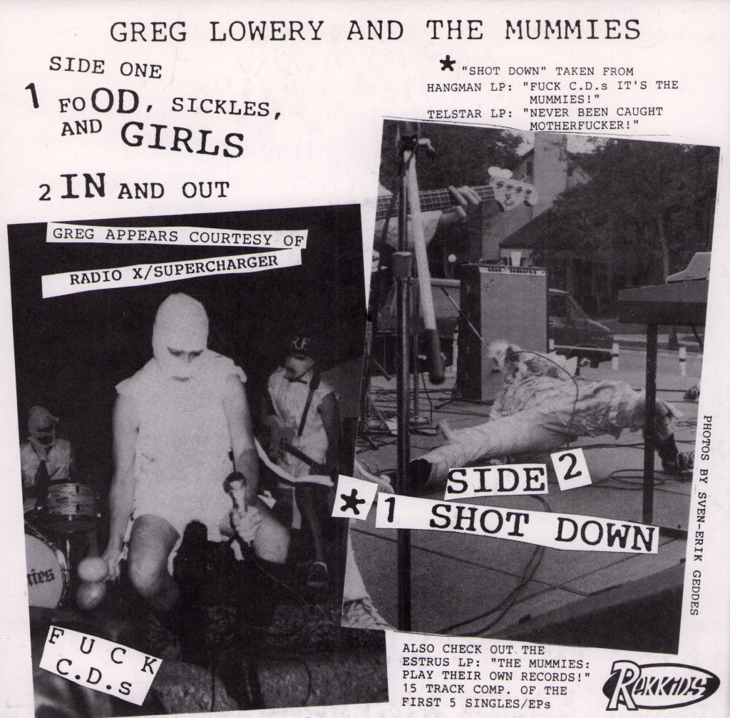 Greg Lowery And The Mummies - Food, Sickles And Girls - 7 Inch