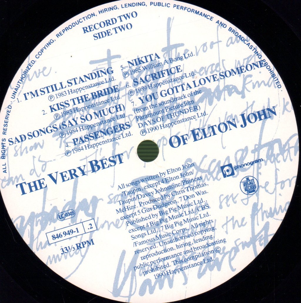 Elton John - Very Best Of - Double Lp