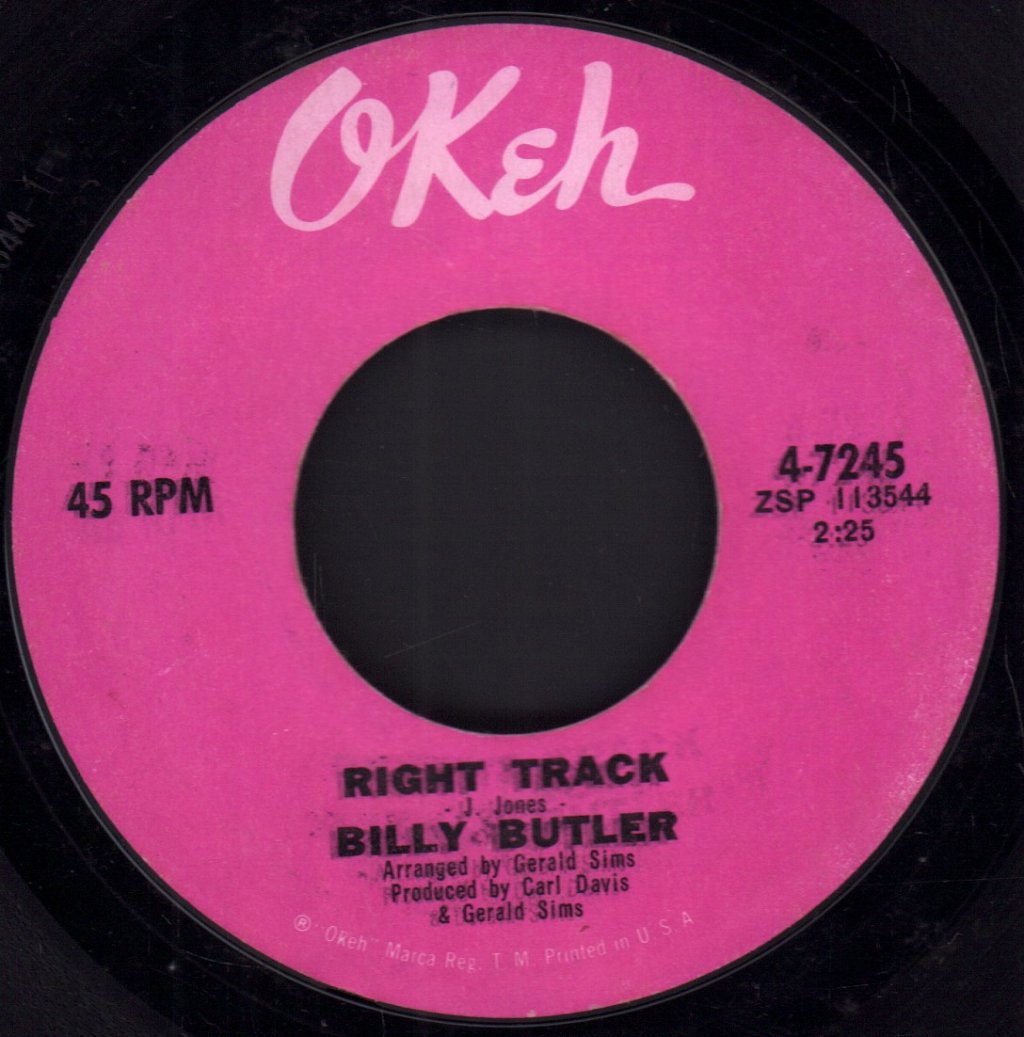 Billy Butler - Right Track - 7 Inch